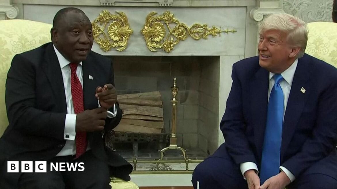 Trump says white farmers 'fleeing South Africa' during Oval Office meeting with Ramaphosa: live updates