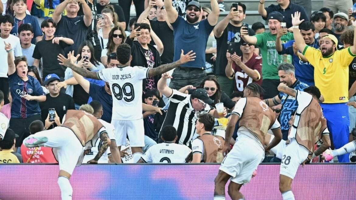 Botafogo põe 'outro favorito no cemitério', ganha do PSG e conquista vitória histórica no Mundial de Clubes