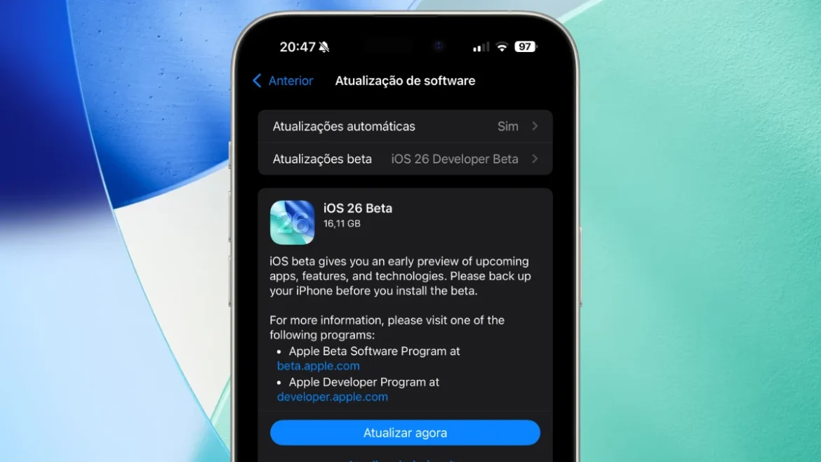 Dica: como instalar a versão beta do iOS 26 e testar o sistema antecipadamente