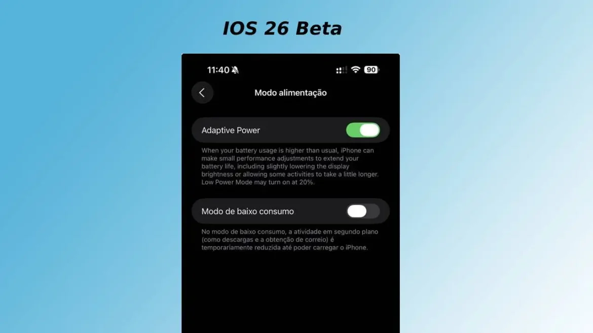 Descubra a funcionalidade do iOS 26 que vai prolongar a vida útil da bateria do seu iPhone. 1
