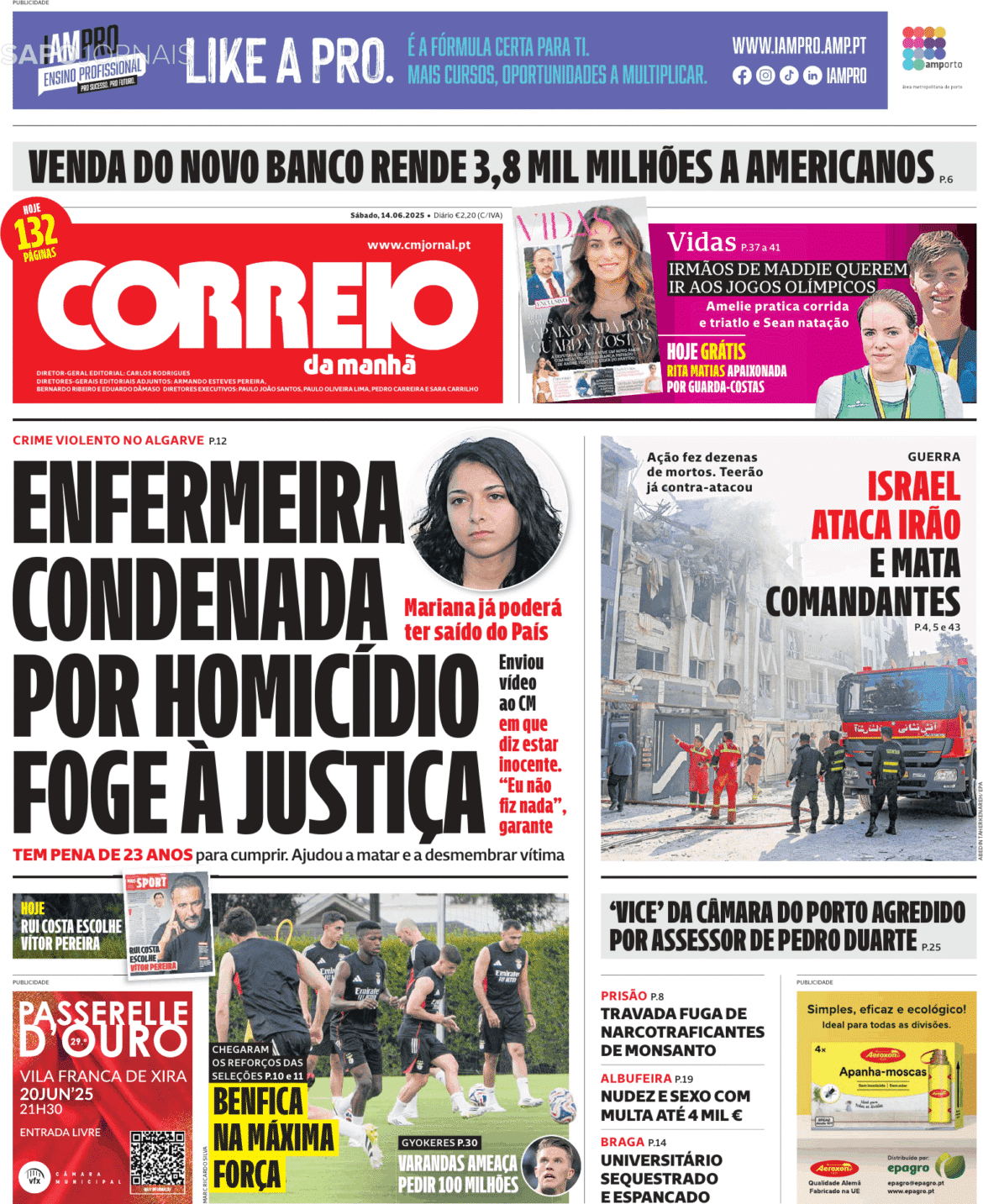 Correio da Manhã (14 jun 2025) - Jornais e Revistas - SAPO.pt - Última hora e notícias de hoje atualizadas ao minuto