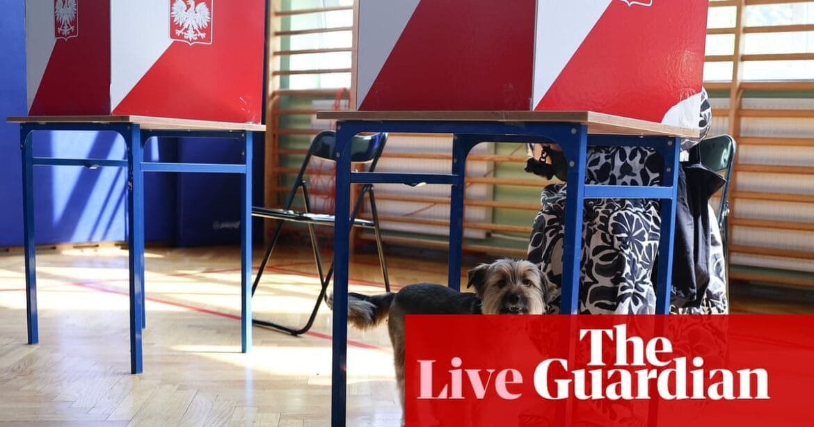 Polls set to close in tight presidential race in Poland – live
